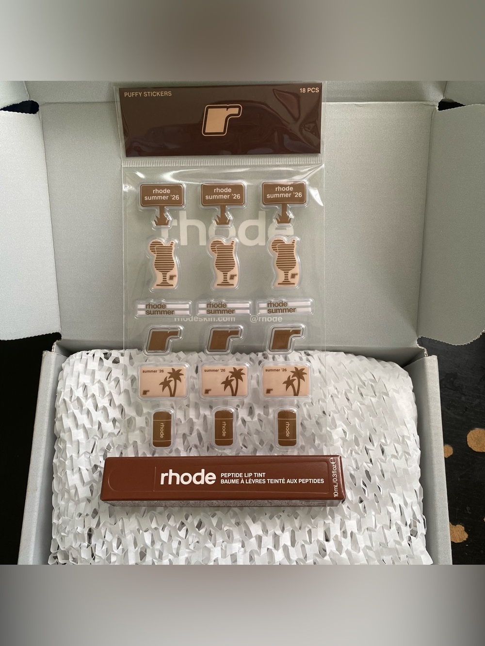 Rhode Peptide Lip Tint- Honey Mango + Puffy Sticker Sheet (Limited Edition)